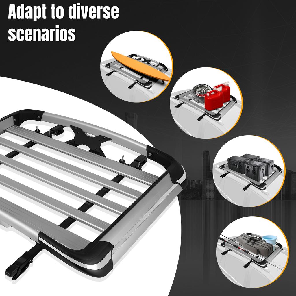 Auto Aluminum Luggage Car Roof Racks with Cross Bars Universal Roof Rack for 4 X 4/SUV/Pickup Truck Other Auto Carscustomes