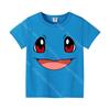 Different Colors Cartoon Face T Shirt Cute for Boys Girls Pokemons Pikachus Summer Cotton Clothes Tops