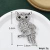European Retro Rhinestone Owl Brooch - Animal Shaped Lapel Pin for Fashionable Suit Accessory