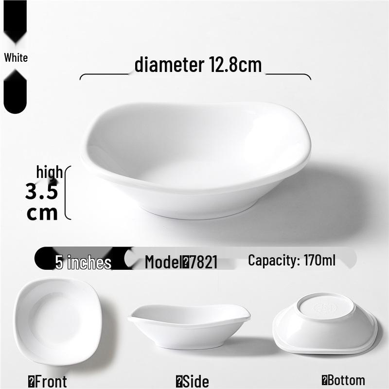 Zweifarbige Melamin-Tischware: Kleines Schalen- und Schalenset für Buffet und Grill-Dipsaucen.