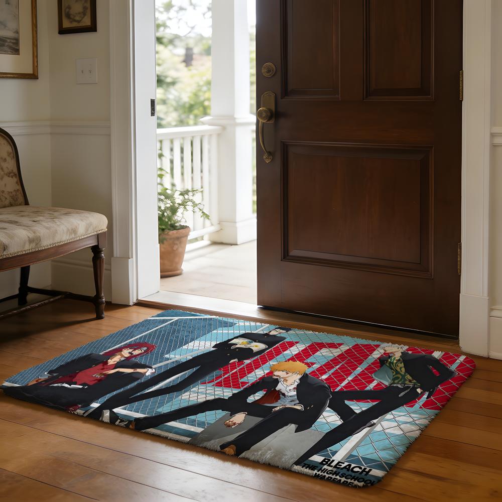 AAnime BBleach Floor Mat Soft Flannel Absorbent Mat Non-Slip Rug Home Bedroom Bathroom