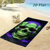 Hip Hop Punk Totenkopf Muster Mikrofaser Strandtuch 2D Flach Gedruckt Sandfest Wasserdicht Niedlich Picknickdecke Reiseutensilien