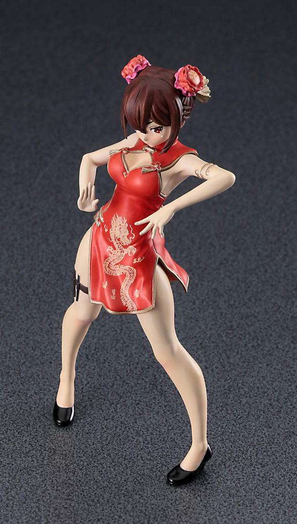 Hasegawa Egg Girls Collection Haku Linfa Unpainted Resin Kit SP450 1/12 No.07 (Chinese Dress)