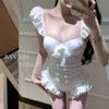 One-piece Swimsuit Is Feminine Large Small Chest Gathers To Show White Thin Cover Meat Conservative Hot Vacation
