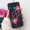 For Infinix Hot 8 Phone Case Hot 8 Lite Hot8 X650 X650C X650B X650D Elegant Floral Cat Pattern Black Silicone Soft TPU Cases
