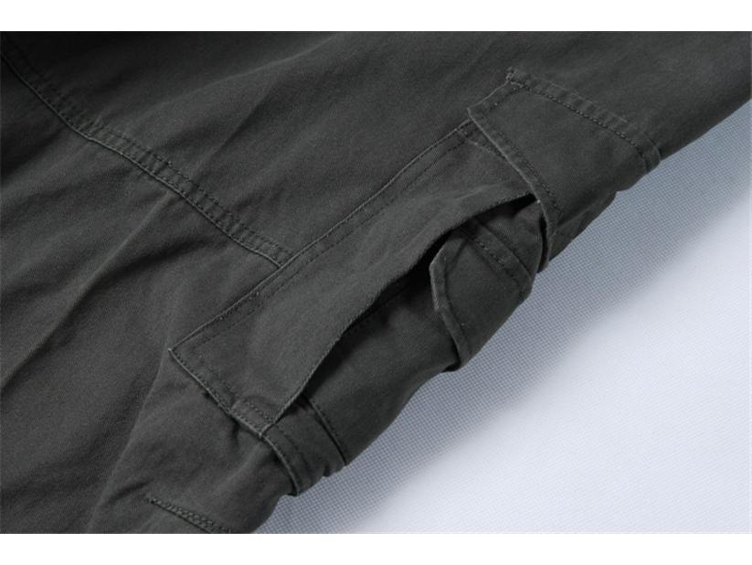 Herren Übergröße Elastischer Bund Weites Bein Mehrfach-Taschen Hose für Frühling und Herbst