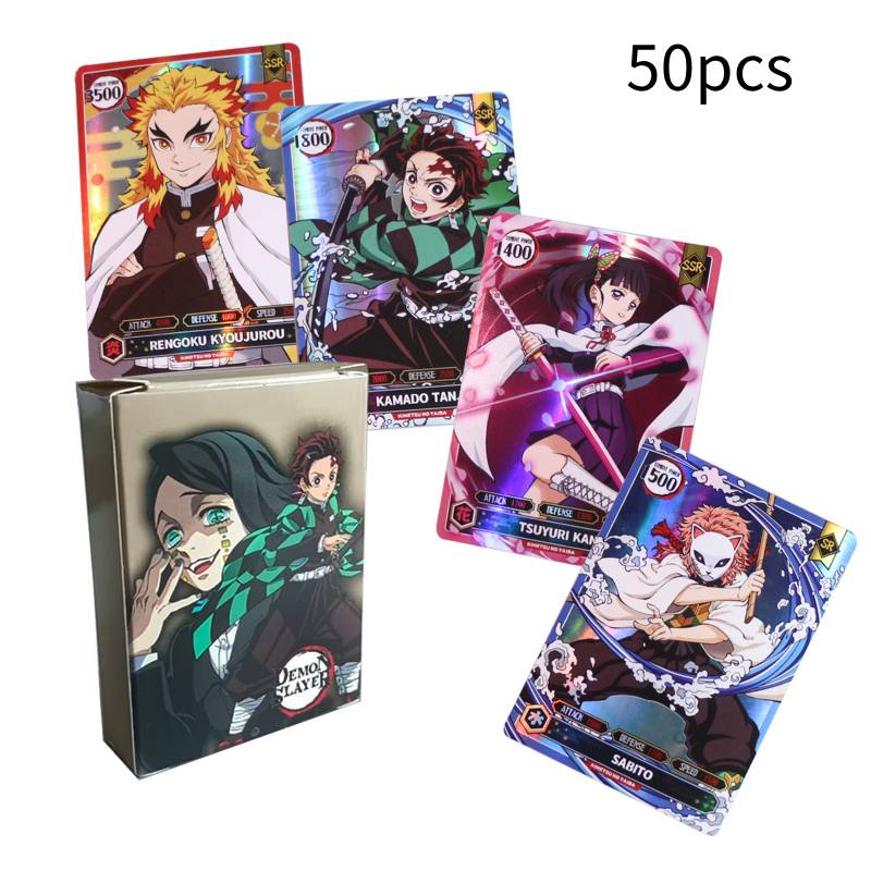 

Demon Slayer 50 Dragon Ball One Piece Naruto Anime Cards Collection Handicraft Demon Slaye