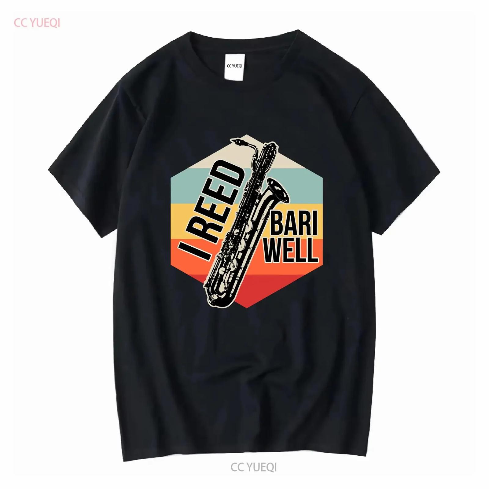 Reed Bari Well Baritone Sax Saxophone Player Musician T shirt vintage Washed Casual Unisex Comfortable Top For Everyday Wear XXXXXL разноцветный