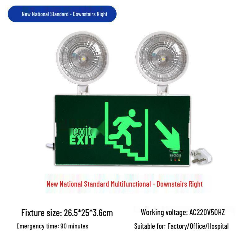 Two-in-One LED Emergency Fire Exit Light