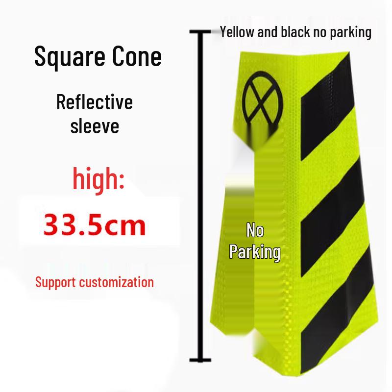 

33.5cm Yellow-Black Reflective Emergency Road Cone Cover