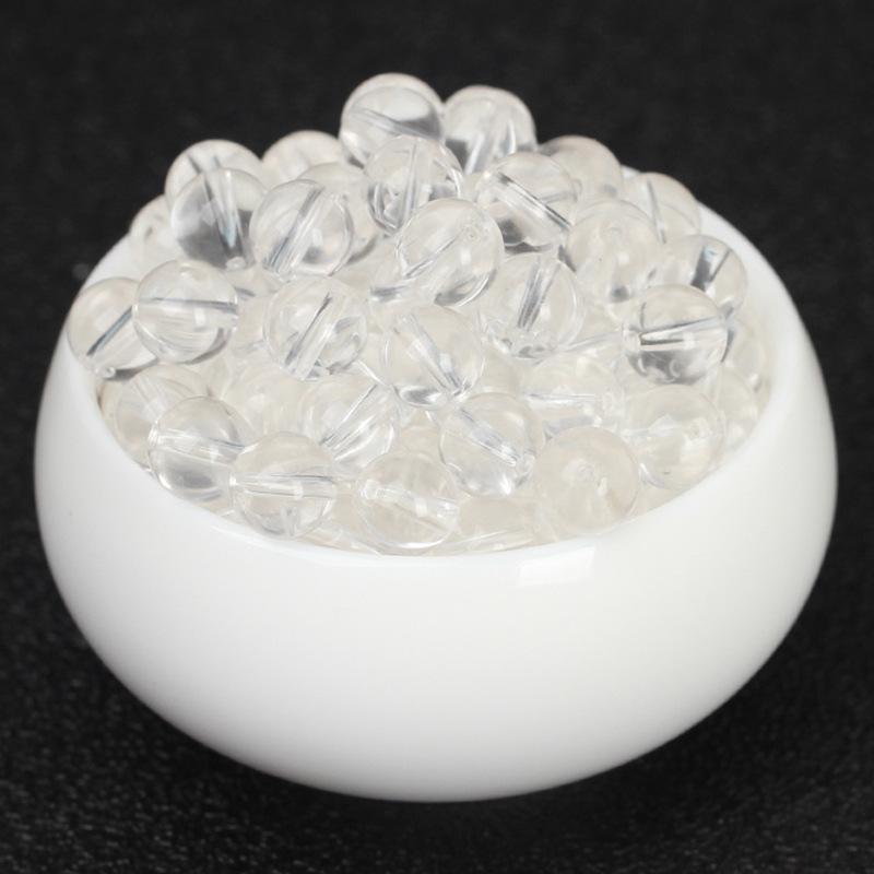 

White Crystal Semi-finished Transparent Beads for DIY Jewelry - Bracelets, Necklaces, & Buddhist Beads 4mm