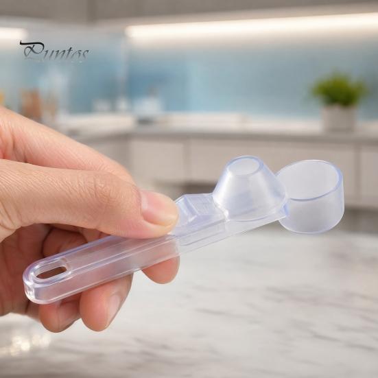 Misurino in Polvere con Manico Esteso, Cucchiaio di Misurazione Quantitativa Precisa, Cucchiaio da Raccolta con Chiusura Scorrevole Design a Prova di Perdite, per Caffè Latte