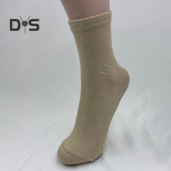 Șosete gleznă cu sclipici pentru femei, șosete echipaj metalice strălucitoare, șosete groase lucioase pentru doamne, șosetă subțire de vară din bumbac pentru doamne și fete