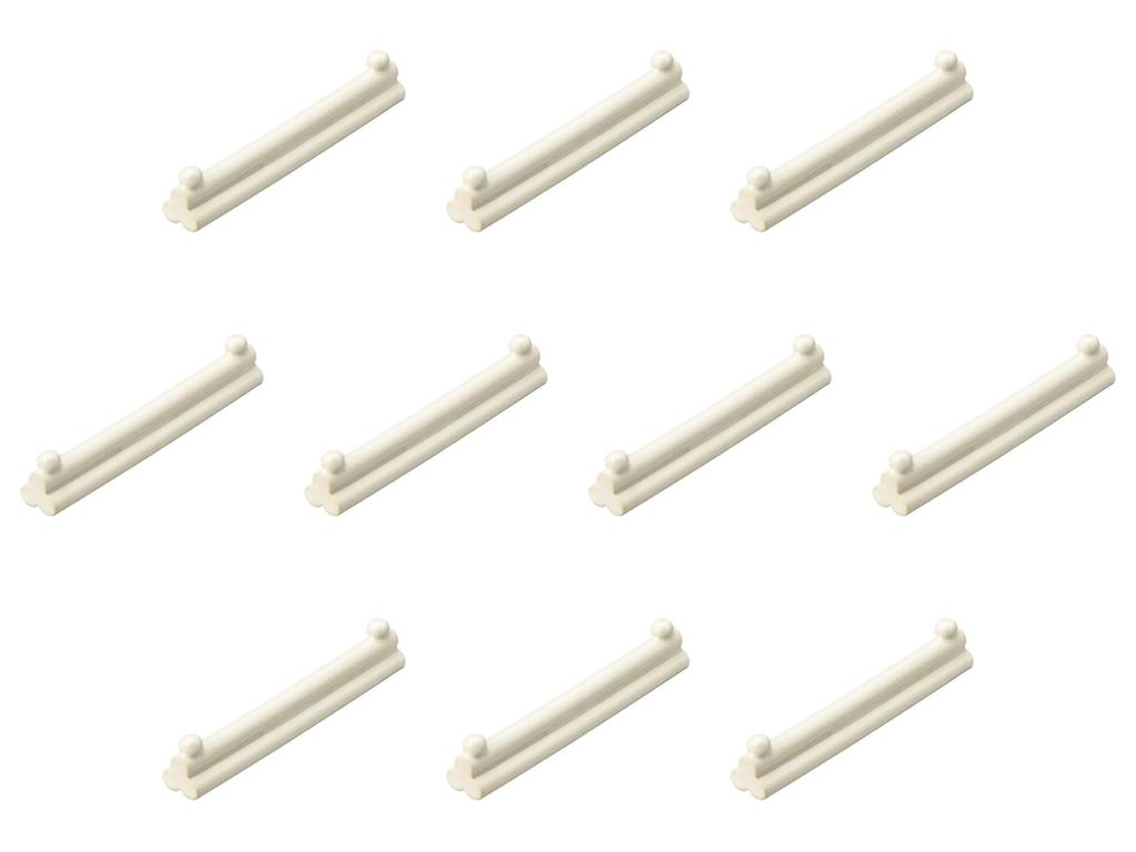 Set of 10 White Matte Log Spoon Rests x Chopstick Rests by Setomonohonpo [11 1.8 cm]