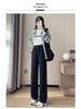 Schwarze High-Waist Straight-Leg Hosen für Damen, Slim Fit, für Frühling/Sommer 2026