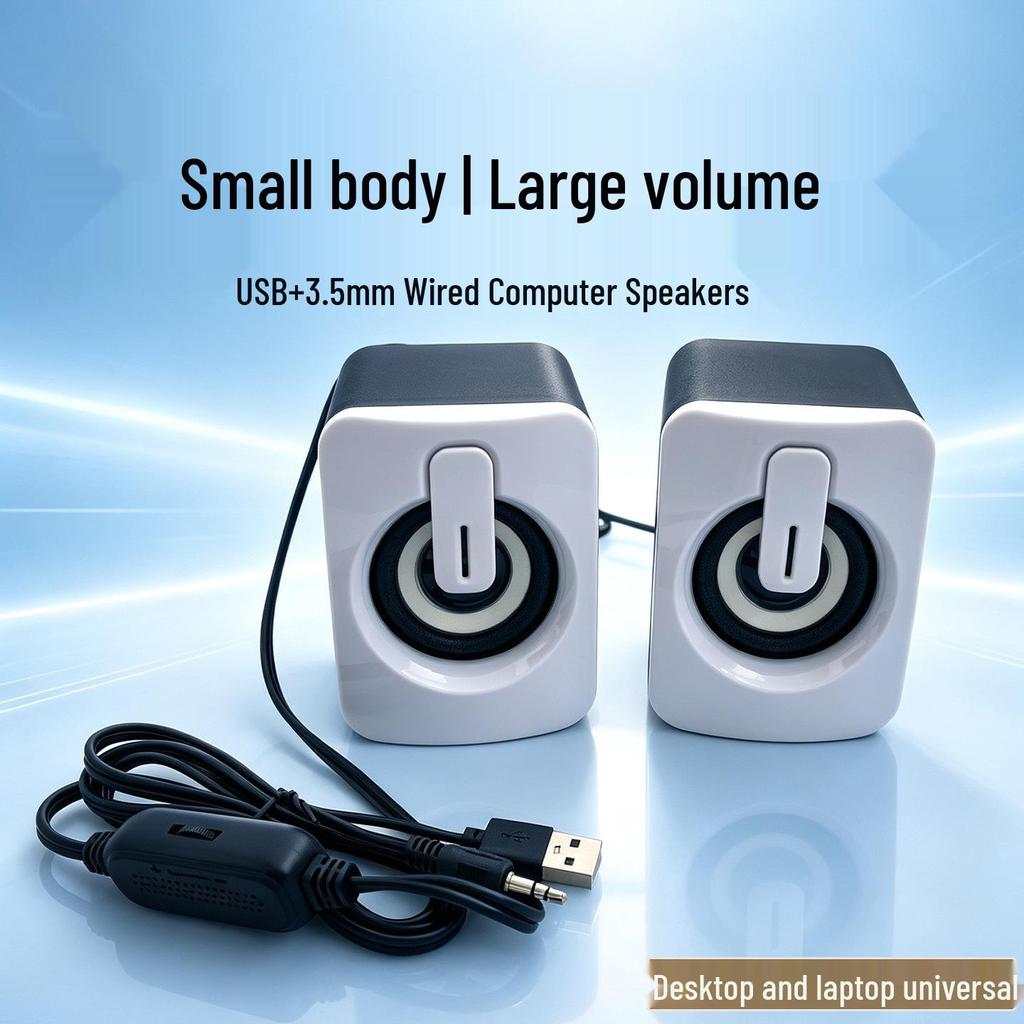 Altoparlante da Desktop Mini RGB Cablato USB Langjing X2 con Subwoofer