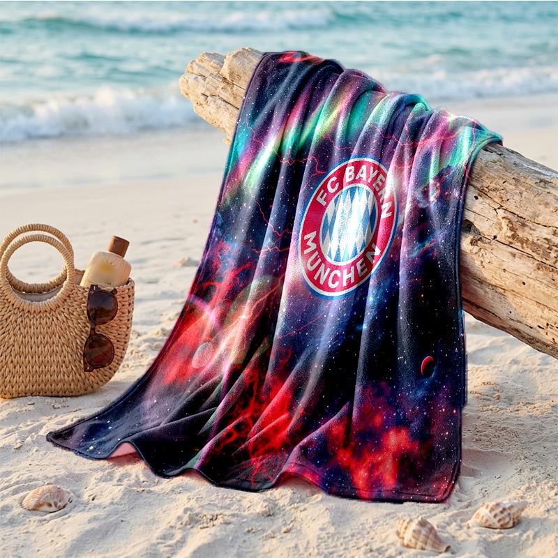 FC Bayern München Print Mikrofaser Strandtuch Schnelltrocknend Saugfähig Großes Handtuch für Strand Schwimmen Reisen