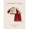 Girls' Traditional Chinese Clothing for New Year, Red Children's Clothing, New Boys' New Year Outfits, Children's Winter Hanfu, Baby Girl Set