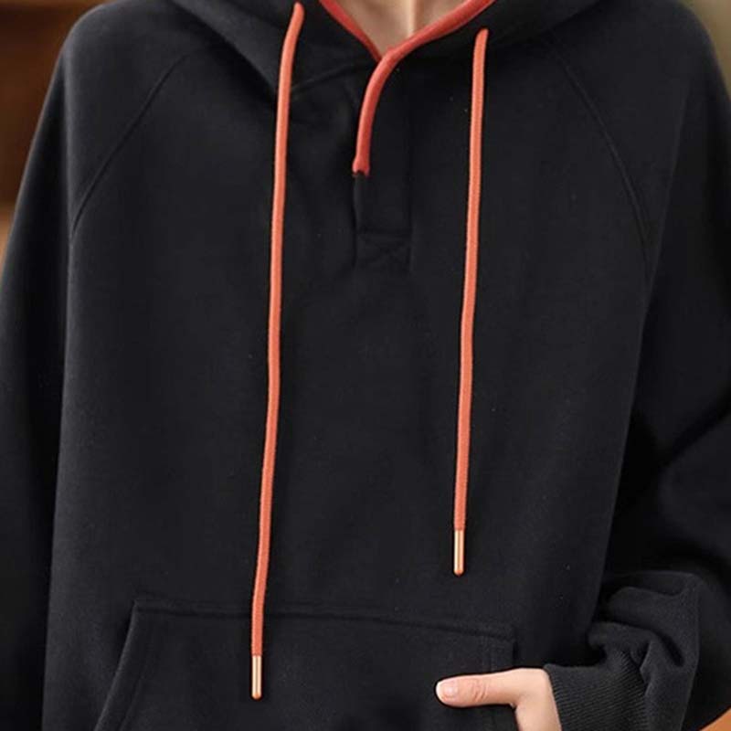 Sweatshirt for Women Cotton Oversize Hooded Thickened Loose Casual Pullover Long Sleeve Top Sweatshirt