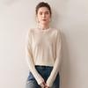 Women's Pure Wool Hollow Knit Sweater - Round Neck Pullover