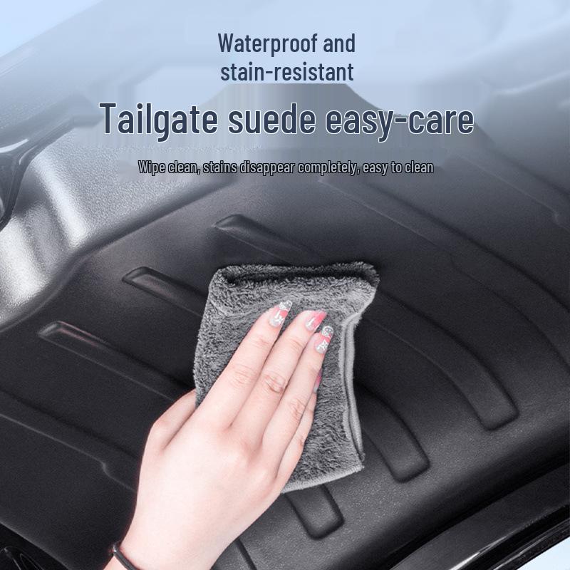 Suede Tailgate Protector for Refreshed Model 3 Y: Full Trunk Interior Coverage.