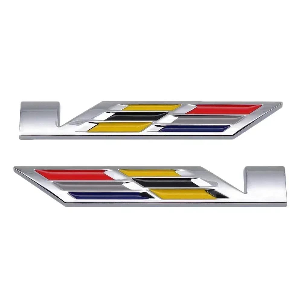 2pcs Car Stickers Side Badge V Logo for Cadillac Escalade ATS BLS CTS CT4 CT5 CT6 EXT STS SLS SLR SRX XLR
