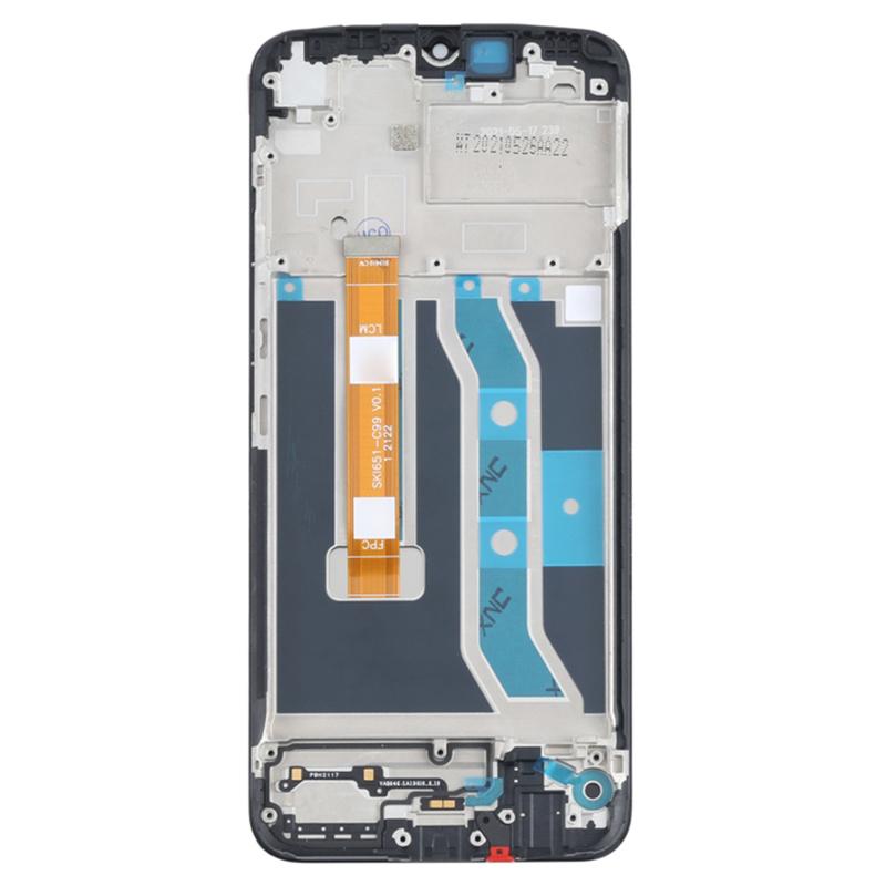 Für Realme C21Y Grad B LCD-Bildschirm und Digitizer-Baugruppe+Rahmen Ersatzteil (ohne Logo)