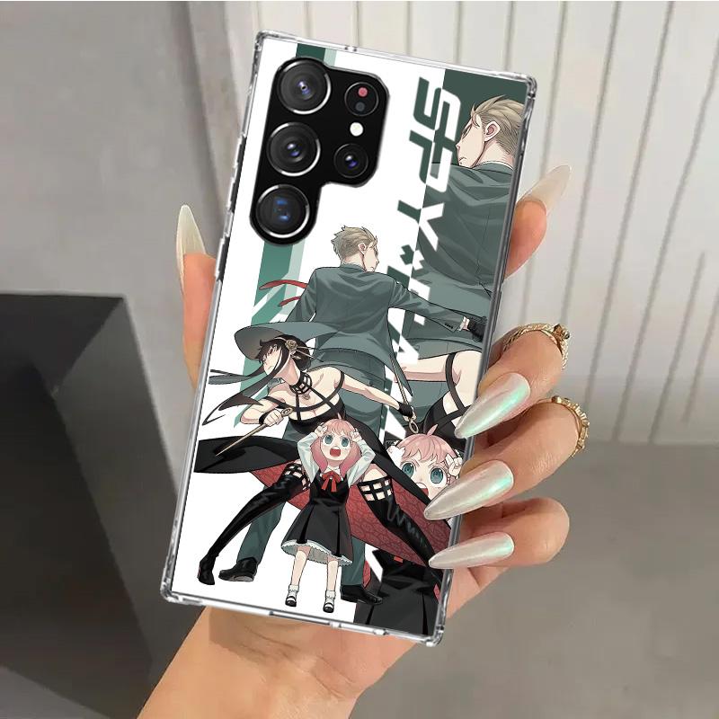Anime Spy Family Anya Phone Case for Samsung Galaxy S26 S24 S23 Ultra S25 Edge S22 S21 Plus S20 FE + Soft Print Shell Funda Gala