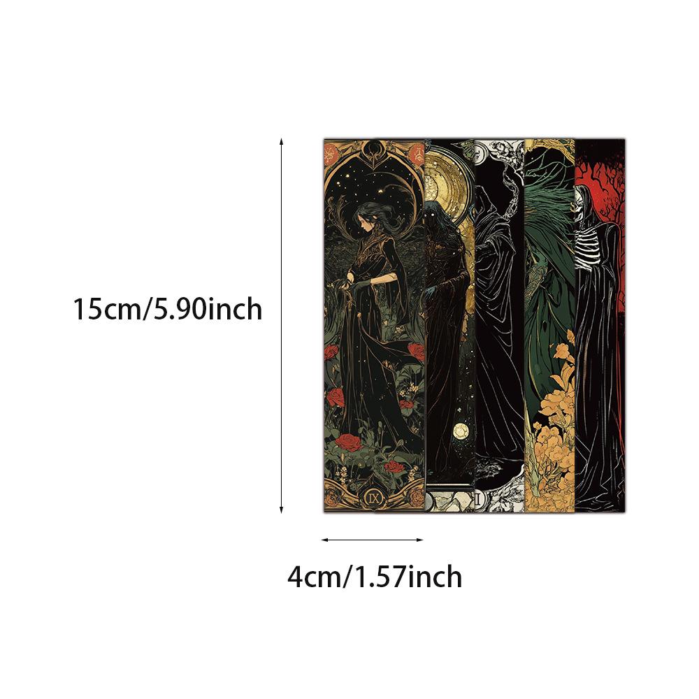 30 PIÈCES Marque-pages Créatifs Style Gothique Sorcier Sombre Cartes Haute Beauté Étiquettes pour Livre de Lecture Marque-pages Annotés DIY DWSQ03