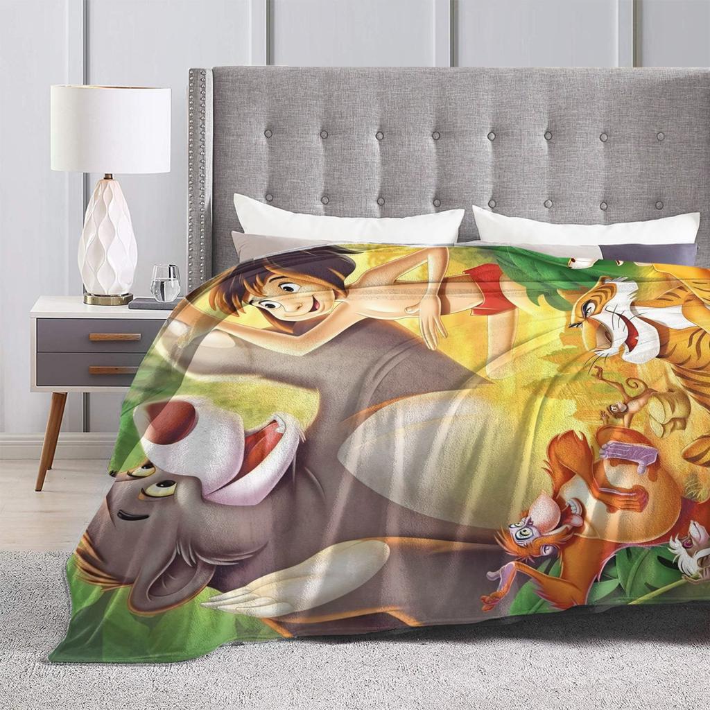 Morbida Coperta Decorativa Il Libro della Giungla Coperte da Letto in Flanella per Esterno Novità Copridivano Letto