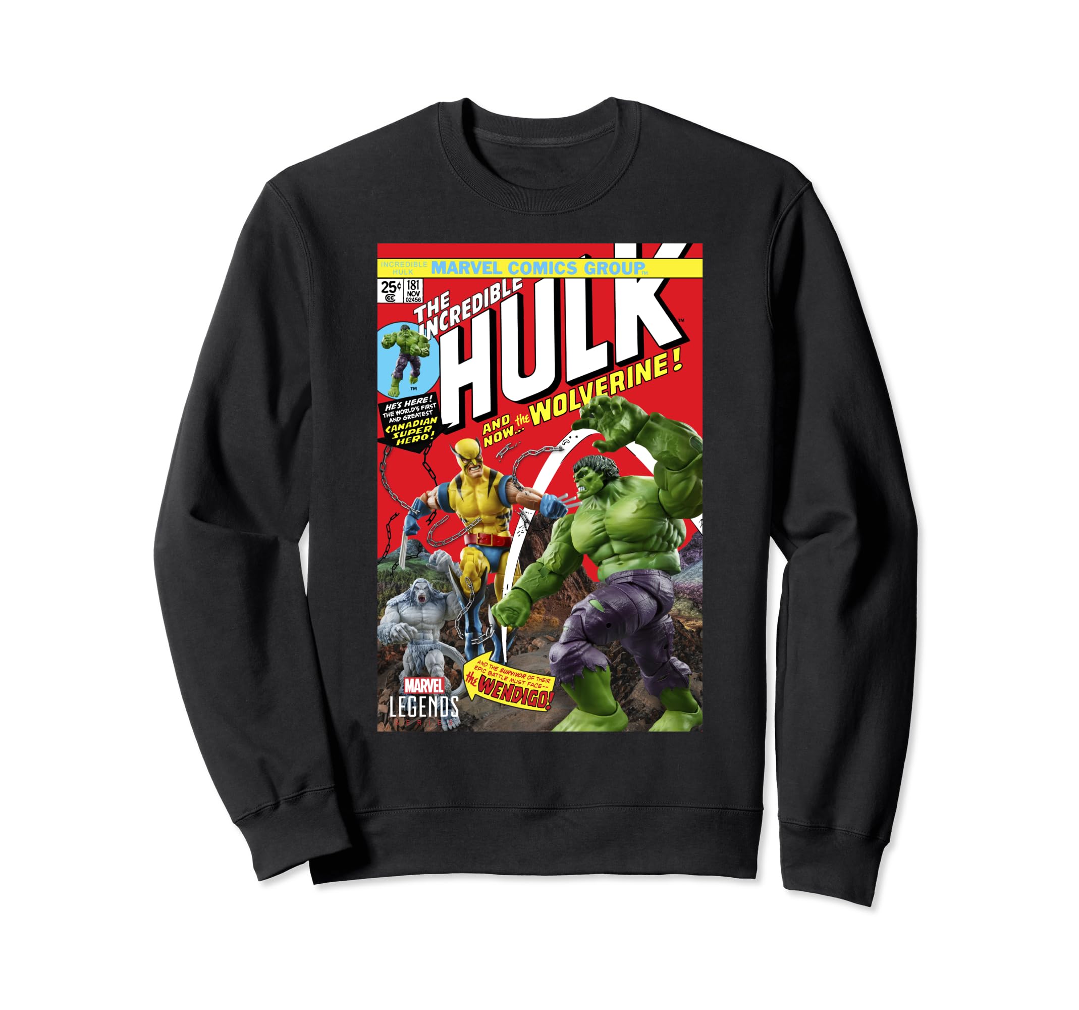 

Marvel Legends Series Hulk and Wolverine Comic Cover Sweatshirt