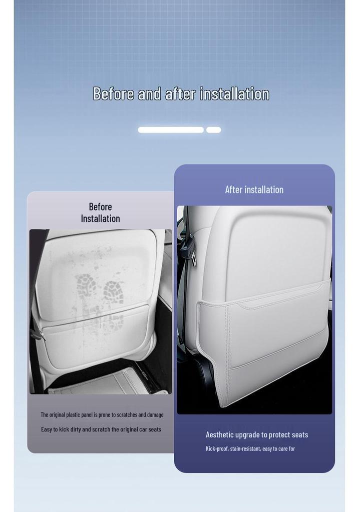 Lynk & Co 10emp Rear Seat Kick Mats for Lynk EM-P - Decorative Backrest Accessories.