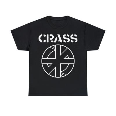 230 Gsm 100% Cotton Crass T Shirt Anarcho Punk Mdc Subhumans Amebix Flux Of Pink Indians Poison Girls Conflict Gbh Unisex Heavy Cotton T Shirt
