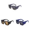 Oversized Square Black Frame Sunglasses With Uv400 Protection For Outdoor Fashion And Driving