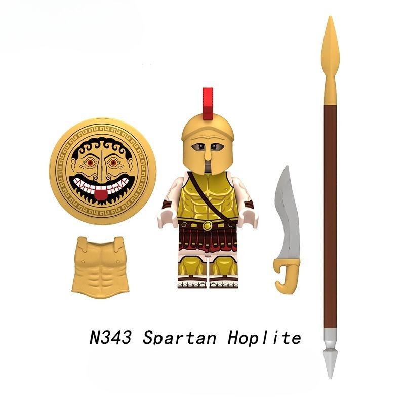 Spartan Athenian Hoplite Mini Building Block Dolls Action Figures Bricks Assembly Toys for Children