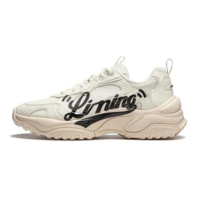Li Ning Churui Zapatillas Casuales de Caña Baja Cómodas Versátiles con Suela Gruesa que Aumentan la Altura Antideslizantes Resistentes al Desgaste para Hombre Zapatillas deportivas Blanco Roto AGCU191-5