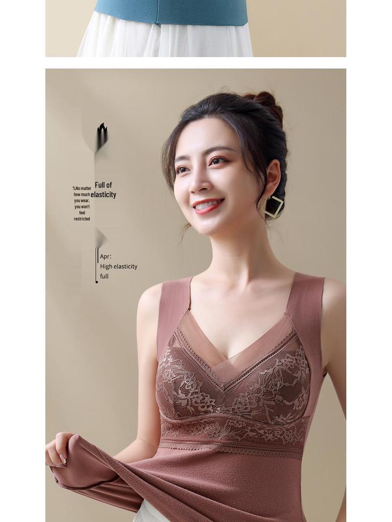 Dámská hřejivá oboustranná fleecová vesta s hrudní vložkou - Podzimní/zimní zeštíhlující základní vrstva a hřejivé spodní prádlo