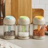 3Pcs Plastic Quantitative Salt Control Bottle Sealed Salt Jar Seasoning Can  for Home