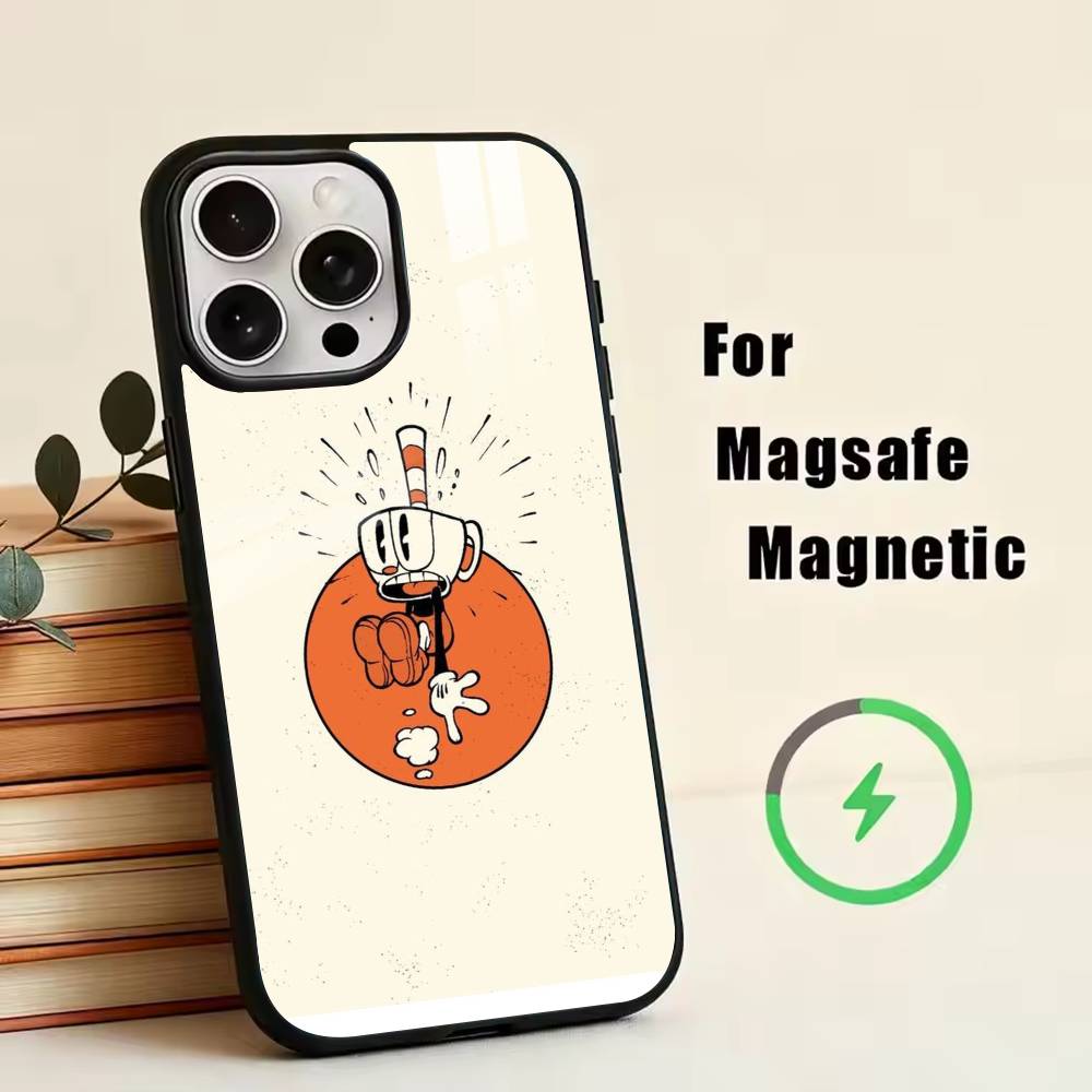 Game Cuphead   Phone Case For iPhone17,16,15,14,13,12,11 Plus,Pro Magnetic For Magsafe Wireless Charging