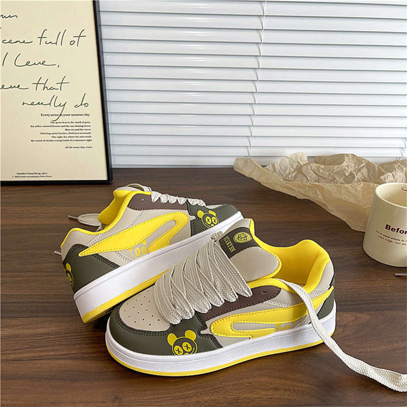 Original Girl's Heart Beige Bread Shoes Women's Ins Tide 2025 Autumn New Board Shoes Versatile Casual White Shoes Tide