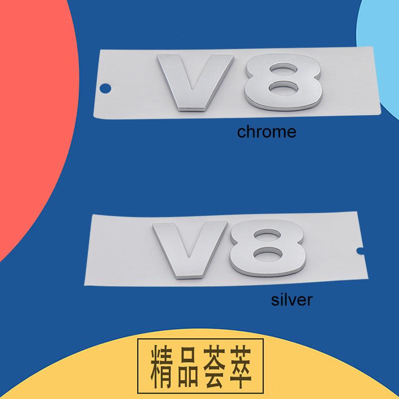 3D Premium V8 V 8 Letters for Discovery Evoque Vogue Car Engine Hood Fender Trunk Tail Rear Decal Emblem Badge Sticker