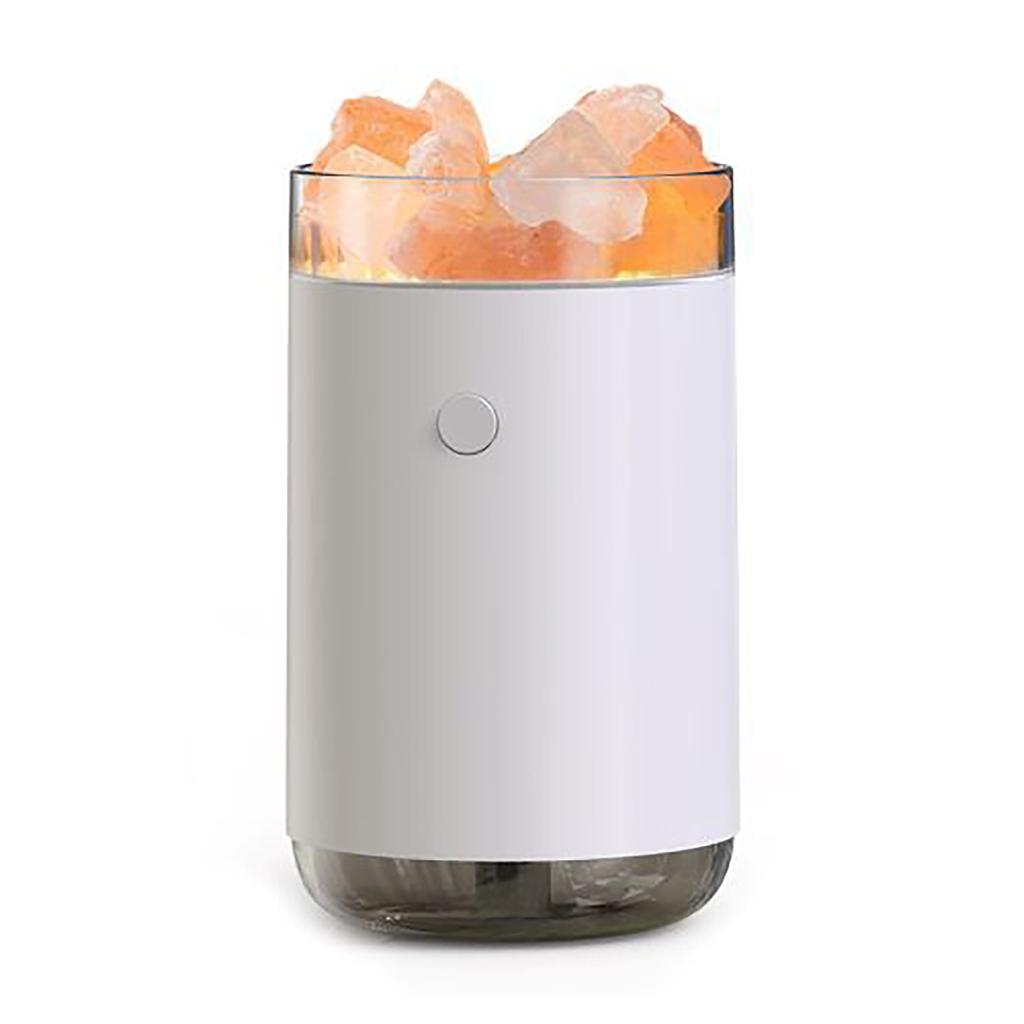 Humidificateur Diffuseur de Sel USB Diffuseur Humidificateur de Bureau avec Effet de Lumière Colorée