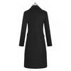 Fengxun 100% Wool Slim-Fit Business Mid-Length Coat