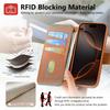 CASENEO For iPhone 14 Magnetic Case RFID Blocking Wallet Detachable Leather Phone Cover with Wristband