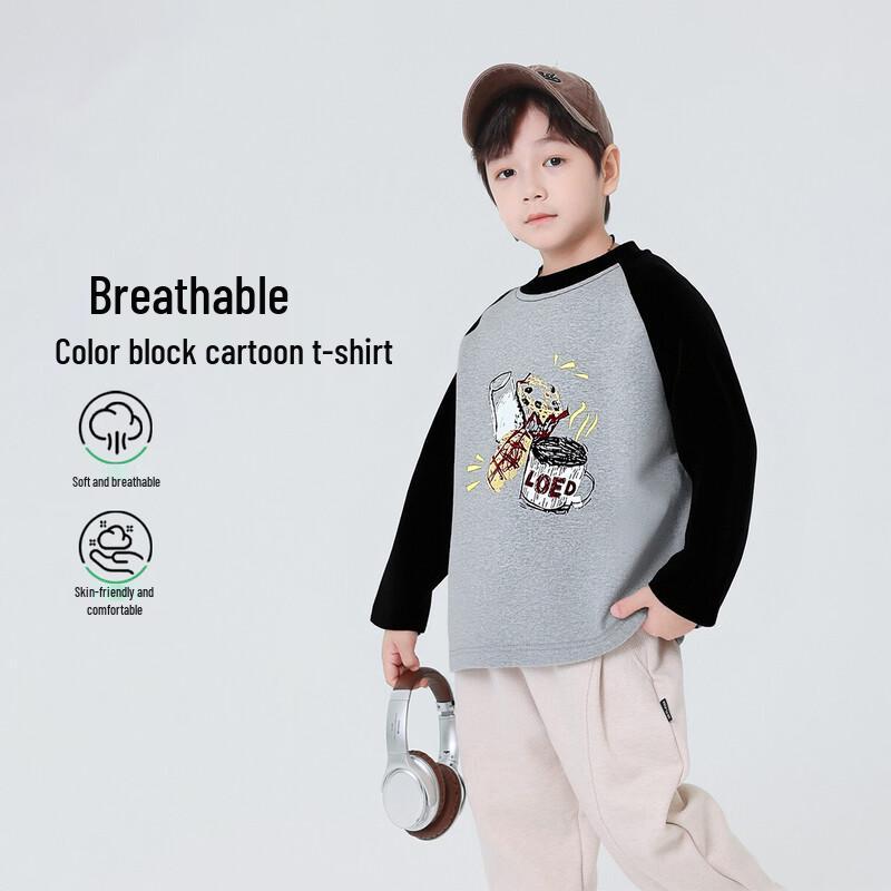 Мальчишеская хлопковая футболка с длинным рукавом и рукавами реглан Yoyo Tale