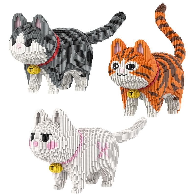 Creative Kawaii Cat Series Building Blocks,Assembly Toys For Boys And Girls Gift,,Ornaments, Home Decor,Building Blocks Toy,32Cm