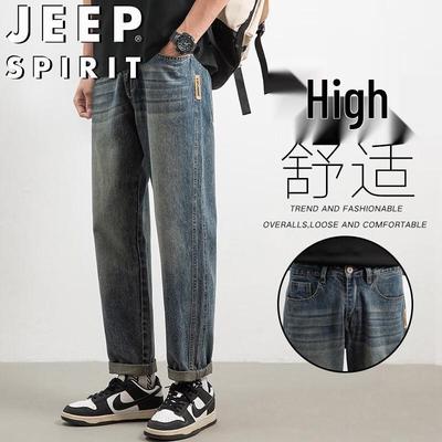 JEEP SPIRIT Men's Loose Straight Fit Jeans