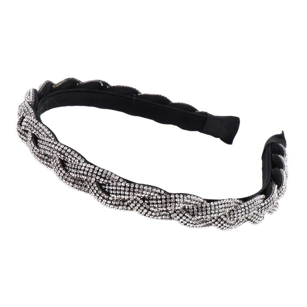 

Twist Rhinestone Headwear Korean Style Hairband Hair Accessories Women Headband Fine Hair Hoop