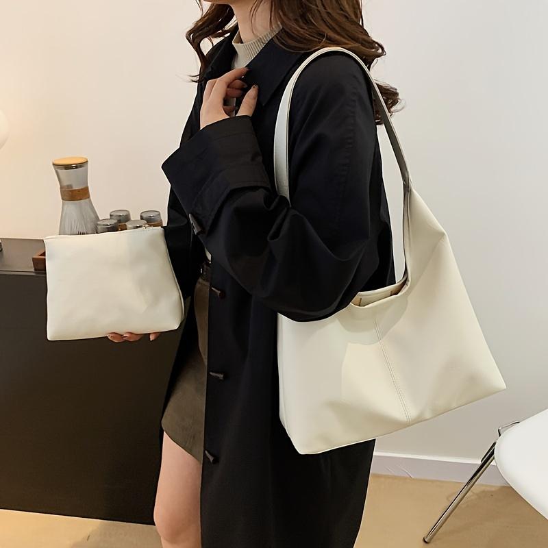 A Stylish And Versatile Two-Piece Set for Women, Featuring a Soft And Comfortable Shoulder Bag And a Handbag, Perfect for Casual Outings.