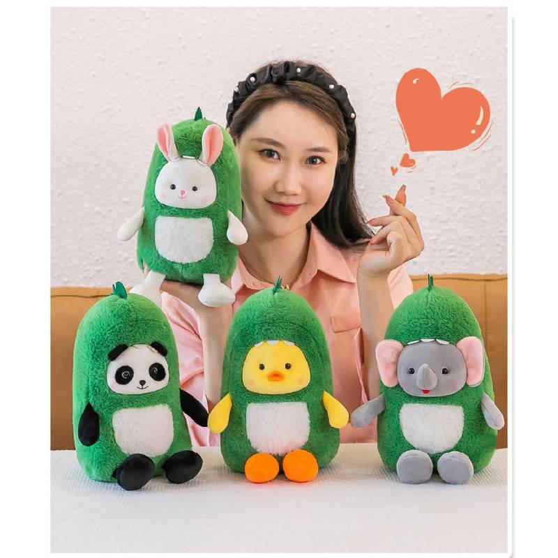 Cute Transforming Dinosaur Plush Toy For Kids' Birthday Gifts Short Hair Breathable Comfortable No Fading Available In Bunny Panda Duck Elephant